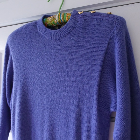 1980s‎ St. John lilac knit midi dress - Picture 5 of 9